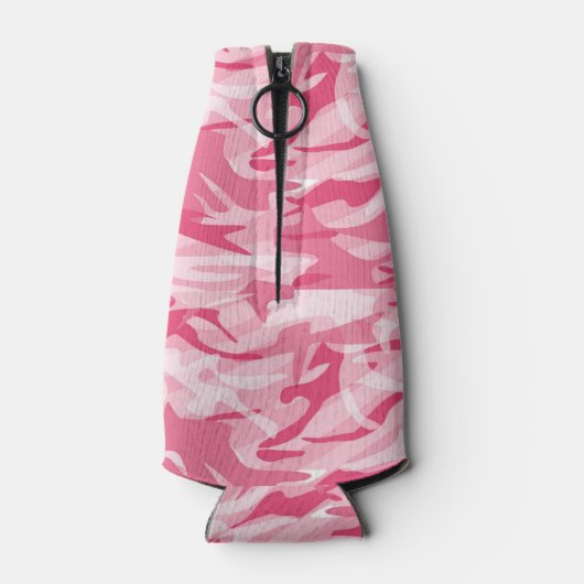 Fles koeler-roze Camo flaconkoeler Flesjeskoeler (Achterkant)