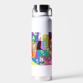 Fles: Konijnen op hol Waterfles (Achterkant)