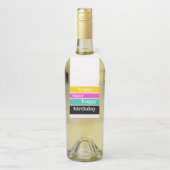 Fles Label "Happy Birthday" (Op fles)