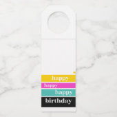 Fles Label "Happy Birthday" (Voorkant)