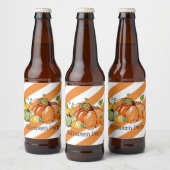 Fles LABEL herfst party, pompoen, herfst, Bier Etiket (Flessen)