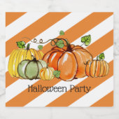 Fles LABEL herfst party, pompoen, herfst, Bier Etiket (Enkel label)