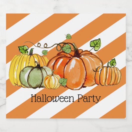 Fles LABEL herfst party, pompoen, herfst, Bier Etiket (Enkel label)