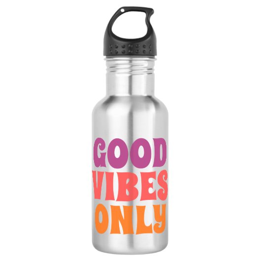 Fles met "Alleen Goede Vibes" - Motiverende Hydrat (Voorkant)