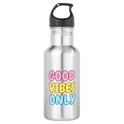 Fles met alleen goede vibraties (Voorkant)