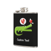 Fles met alligator verliefd heupfles (Links)