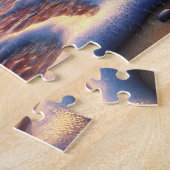 Fles met Bericht Sunset Beach Kust Legpuzzel (Zijkant)