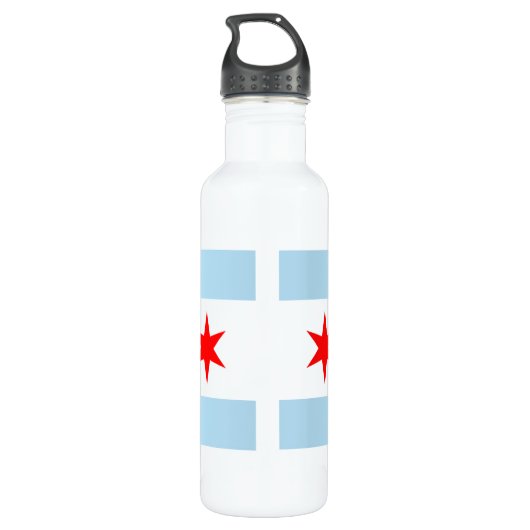 fles met Chicago Flag Liberty (Achterkant)