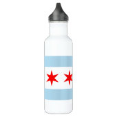 fles met Chicago Flag Liberty (Links)