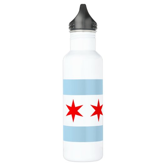fles met Chicago Flag Liberty (Links)