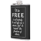 Fles met de aangepaste naam Freedom Quote Heupfles (Links)