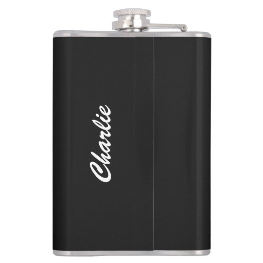 Fles met de aangepaste naam Freedom Quote Heupfles (Achterkant)