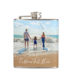 Fles met eigen foto en tekst - Ontwerp voor de zom Heupfles