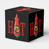 Fles met hete saus bedankdoosjes (Achterkant)