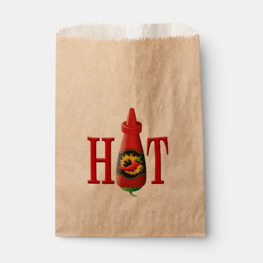 Fles met hete saus bedankzakje (Voorkant)