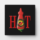 Fles met hete saus fotoplaat (Voorkant)
