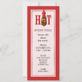 Fles met hete saus kaart (Achterkant)