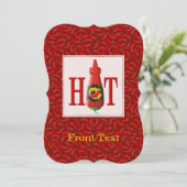 Fles met hete saus kaart (Staand voorkant)