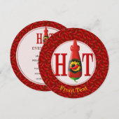 Fles met hete saus kaart (Voorkant / Achterkant)