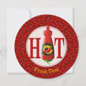 Fles met hete saus kaart (Voorkant)