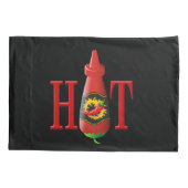 Fles met hete saus kussensloop (Achterkant)