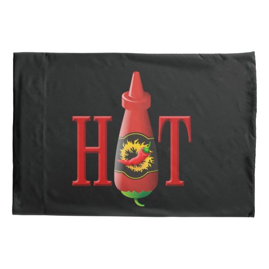 Fles met hete saus kussensloop (Achterkant)