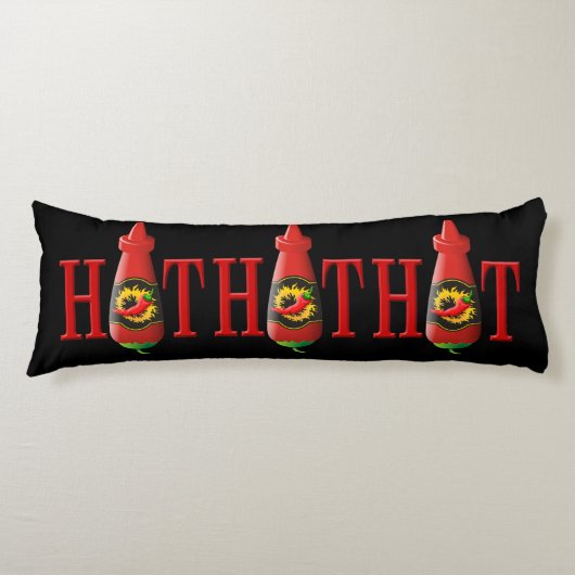 Fles met hete saus lichaamskussen (Voorkant)