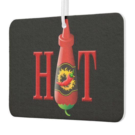 Fles met hete saus luchtverfrisser (Links)