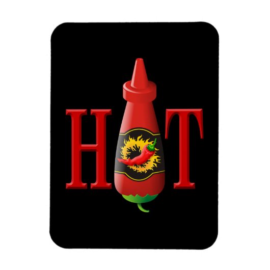 Fles met hete saus magneet (Verticaal)