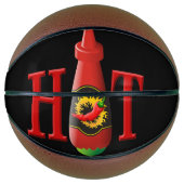 Fles met hete saus mini basketbal (Voorkant)