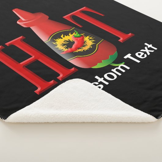 Fles met hete saus sherpa deken (3/4)