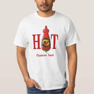 Fles met hete saus t-shirt