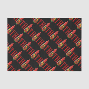 Fles met hete saus tissuepapier