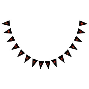 Fles met hete saus vlaggetjes