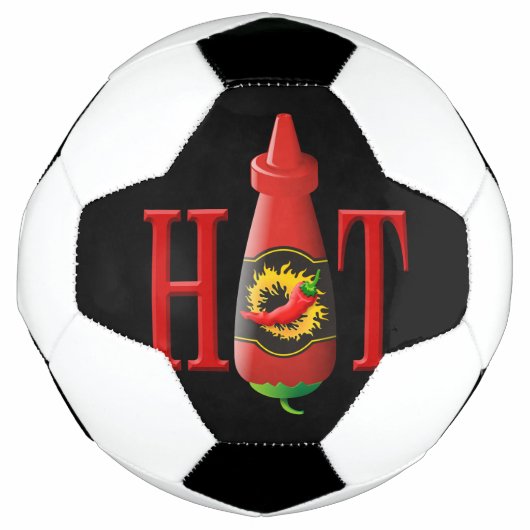 Fles met hete saus voetbal (Voorkant)