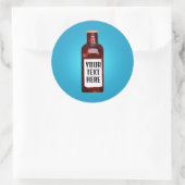 Fles met label (Tas)