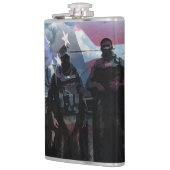 fles met militair-gevechtsthema heupfles (Links)