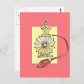 Fles met parfum uit 1920 briefkaart (Voorkant / Achterkant)