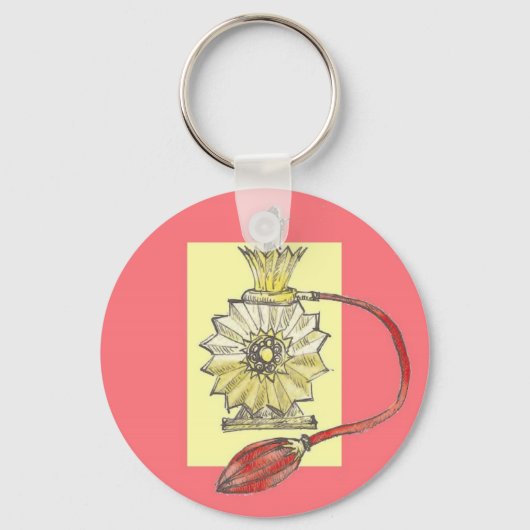 Fles met parfum uit 1920 sleutelhanger (Voorkant)