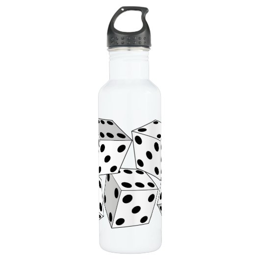 fles met roldobbelstenen (Voorkant)