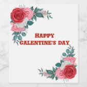 Fles met speciale gelegenheidsfeestflesje wijn etiket (Enkel label)