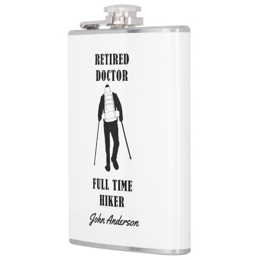 Fles met speciale maatstaf voor gepensioneerde art heupfles (Links)