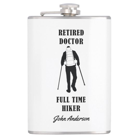 Fles met speciale maatstaf voor gepensioneerde art heupfles (Voorkant)