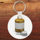 Fles met tabletten Sleutelhanger (Voorkant)
