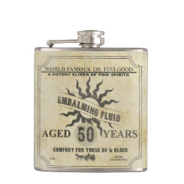 Fles met vintage humor voor 50ste verjaardag heupfles