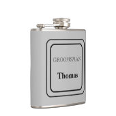 Fles met vinyl omwikkeld - Bruidsjonker Heupfles (Rechts)