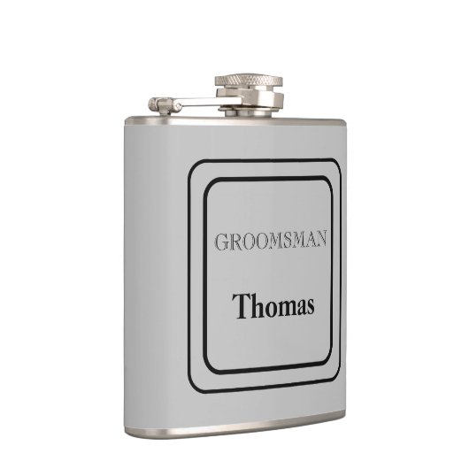 Fles met vinyl omwikkeld - Bruidsjonker Heupfles (Rechts)