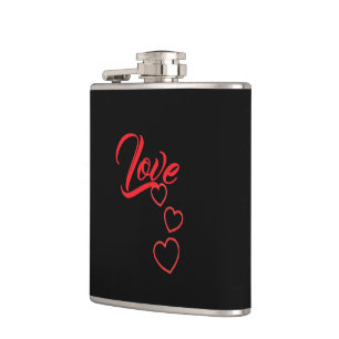 Fles met vinyl omwikkeld heupfles