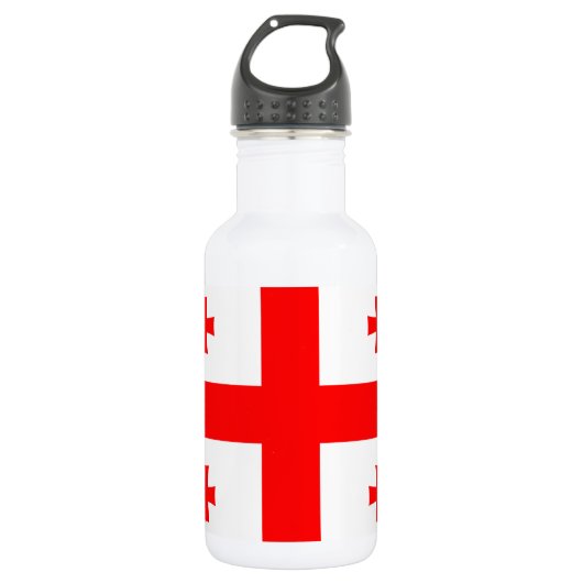Fles met vlag van Georgië (Voorkant)