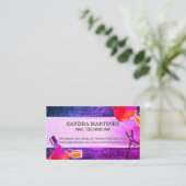 Fles nagellak gieten | nagelschaar visitekaartje (Staand voorkant)